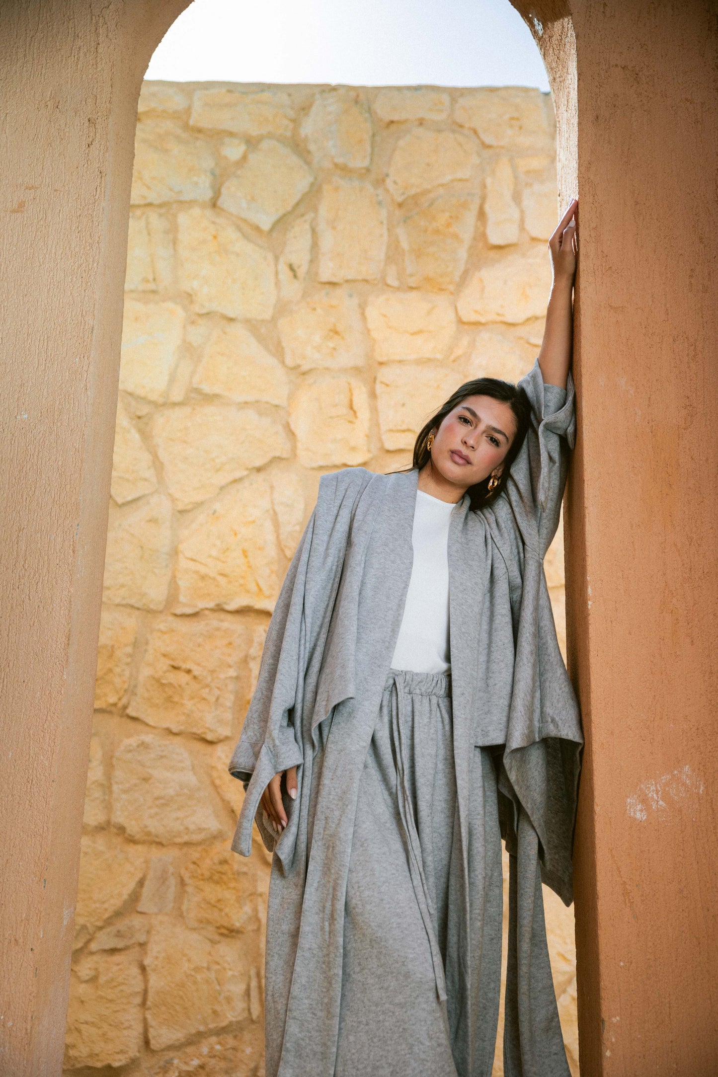 Ghalia Wool Set In Grey