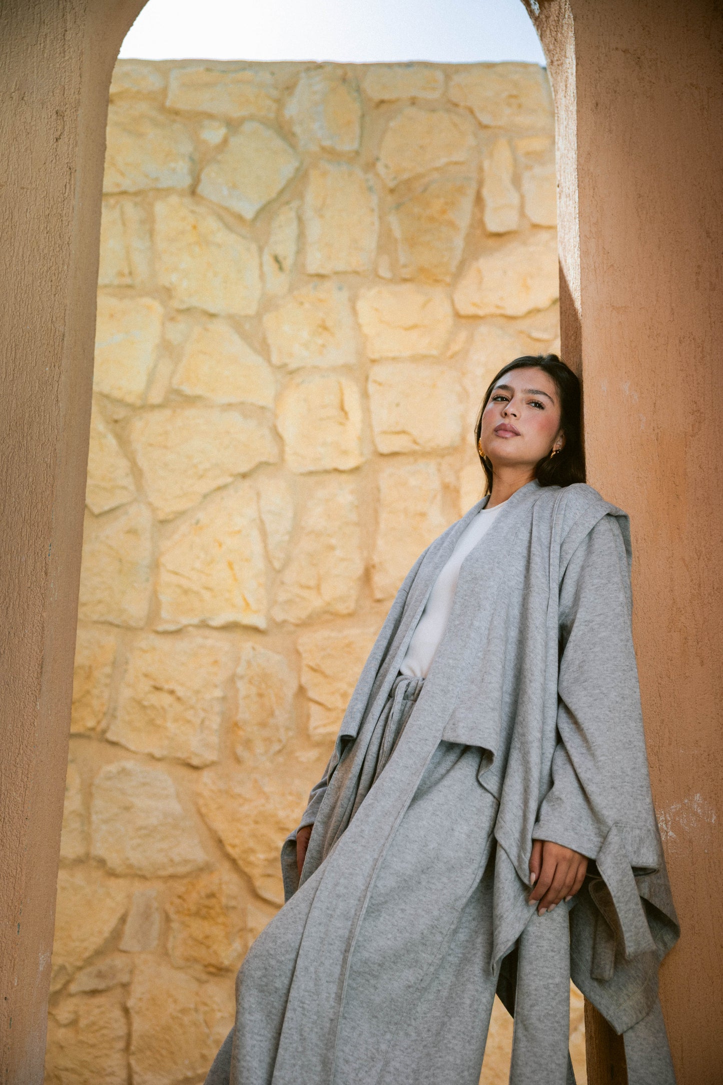 Ghalia Wool Set In Grey