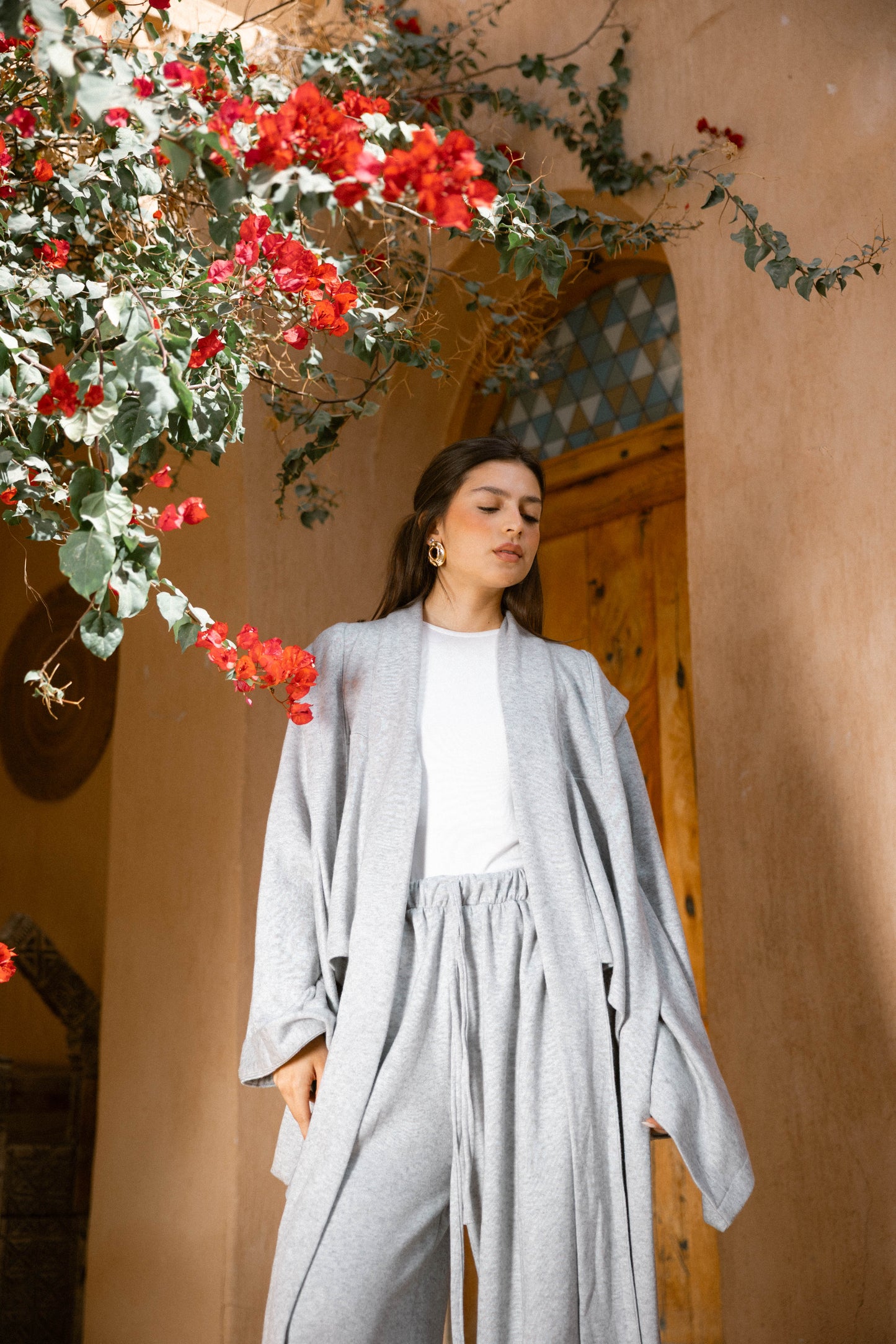 Ghalia Wool Set In Grey