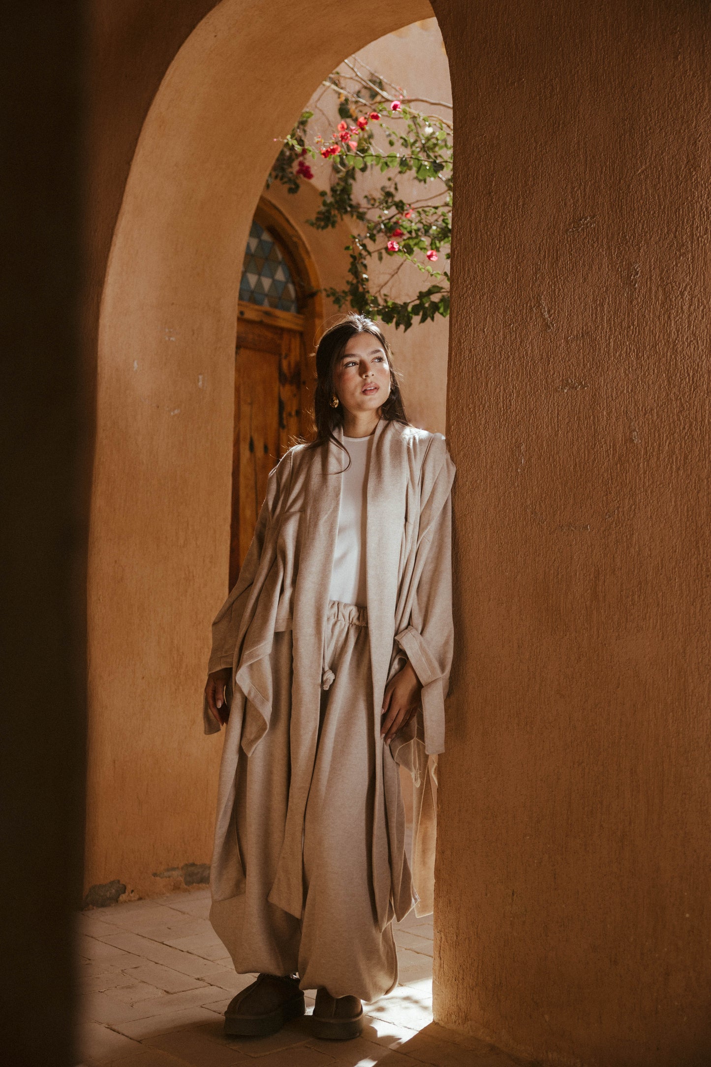 Ghalia Wool Set In Cafe