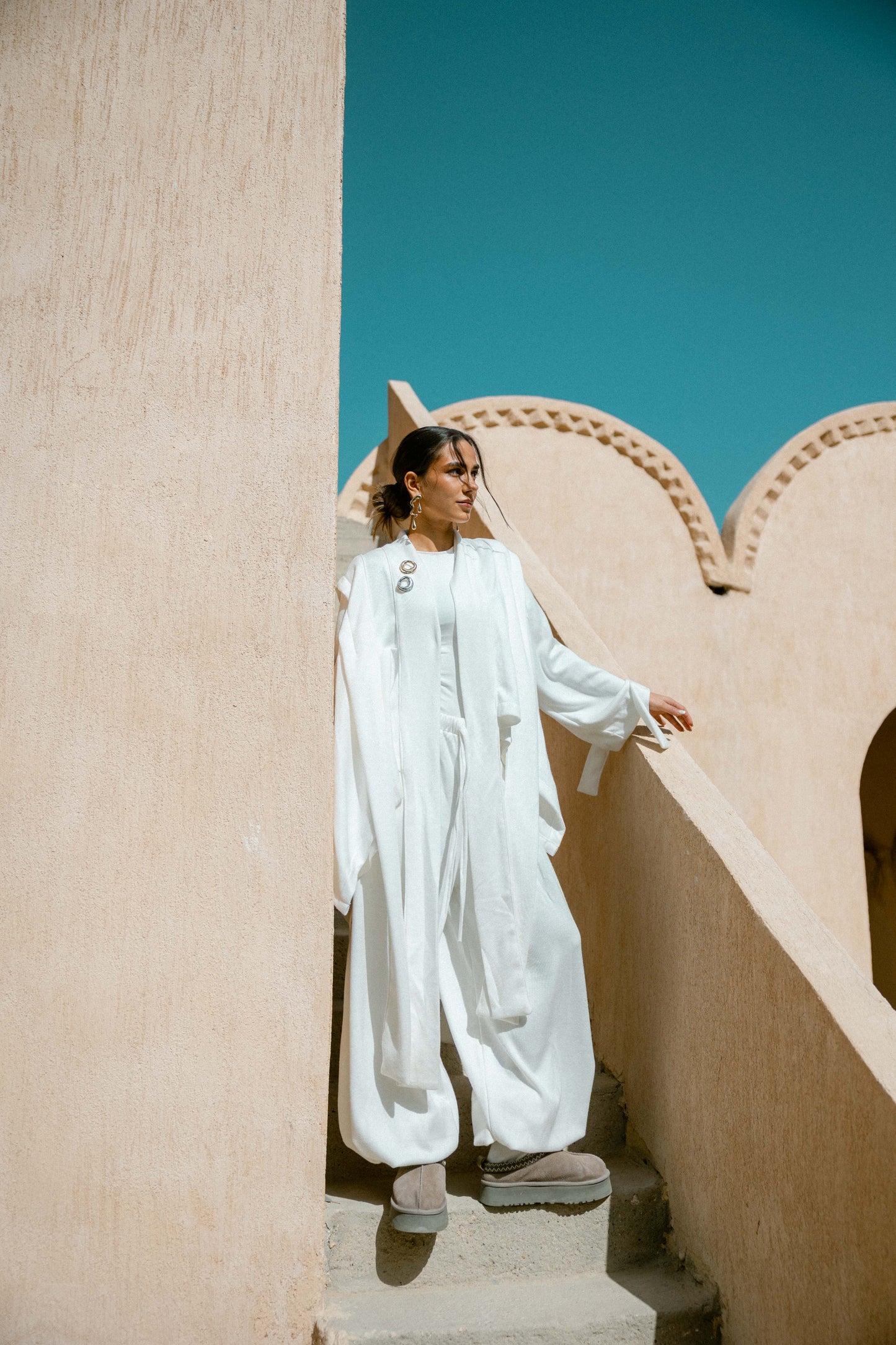 Ghalia Wool Set In Off-white