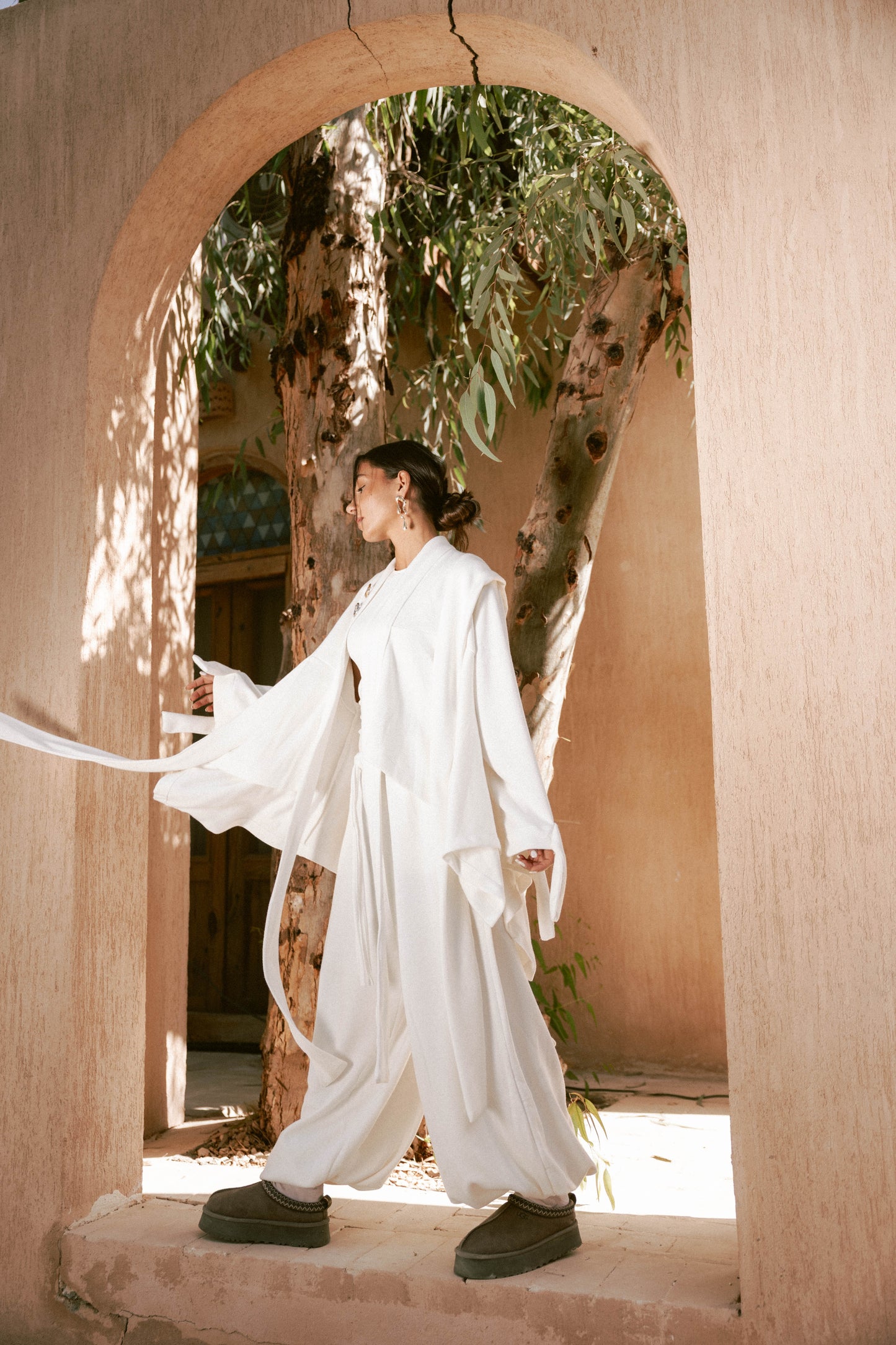 Ghalia Wool Set In Off-white