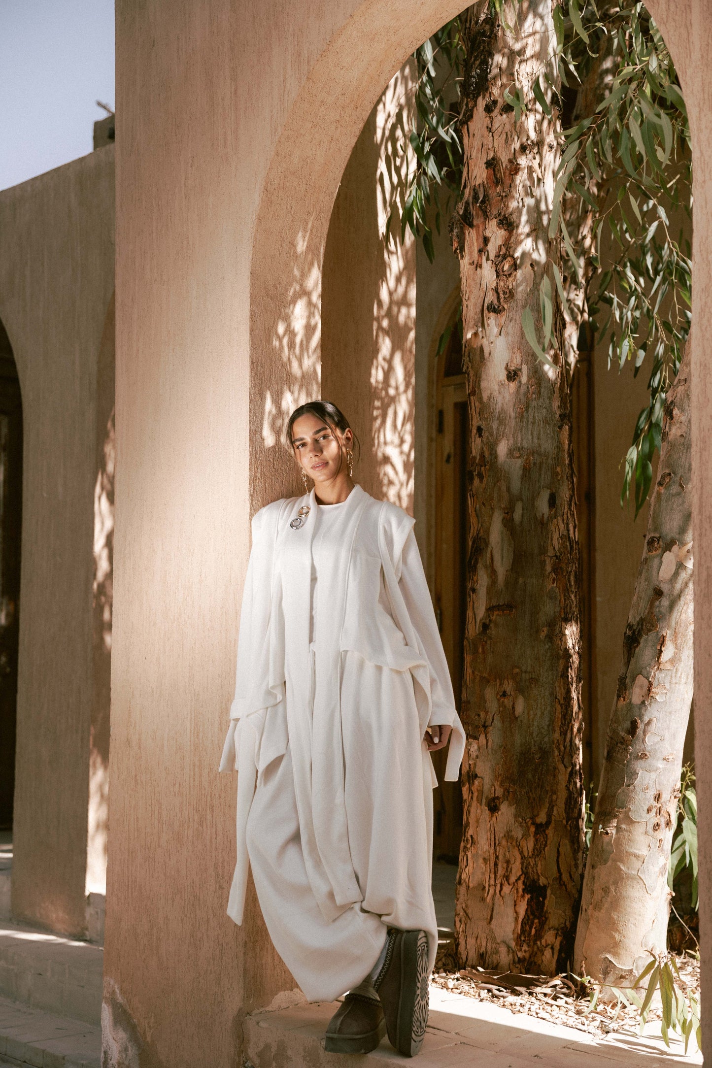 Ghalia Wool Set In Off-white