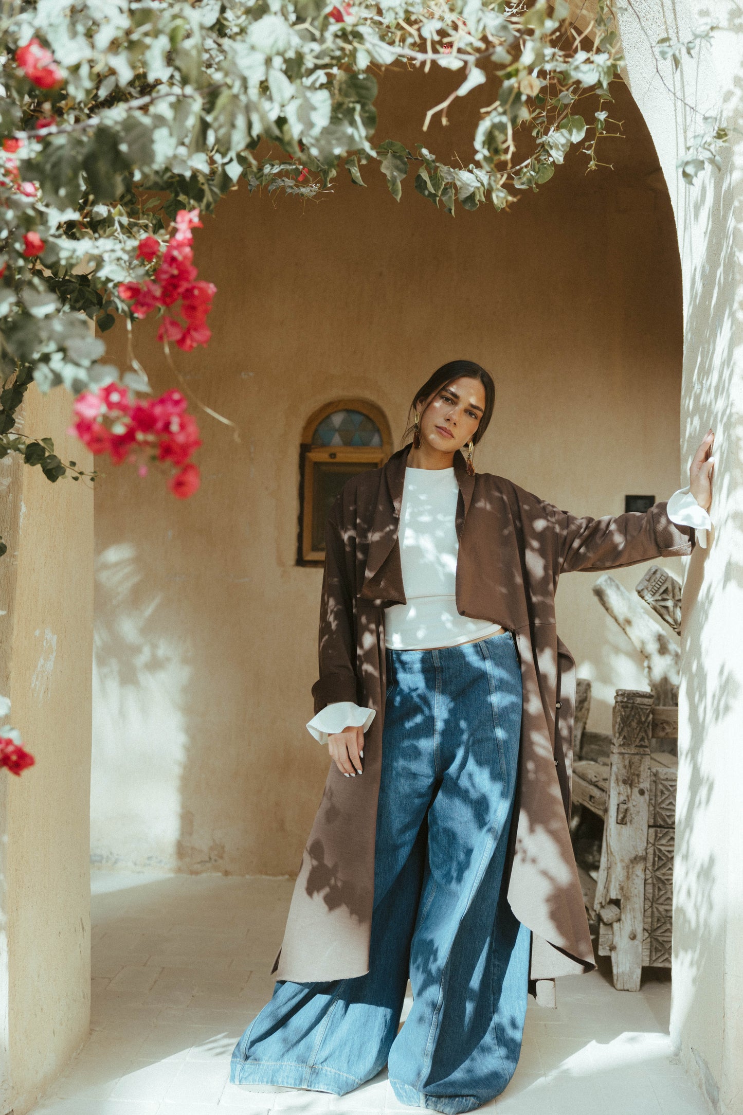 Qessa Kimono In Brown