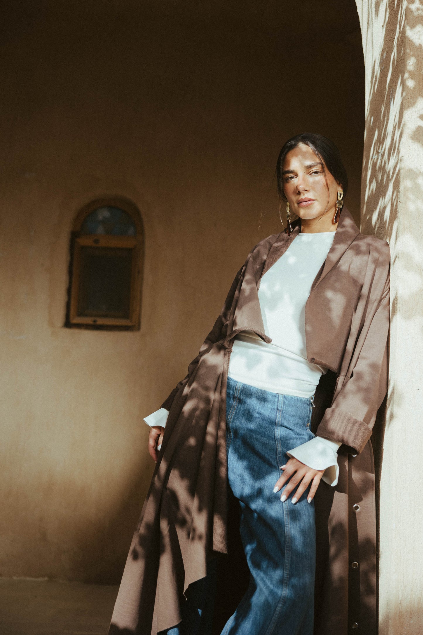 Qessa Kimono In Brown