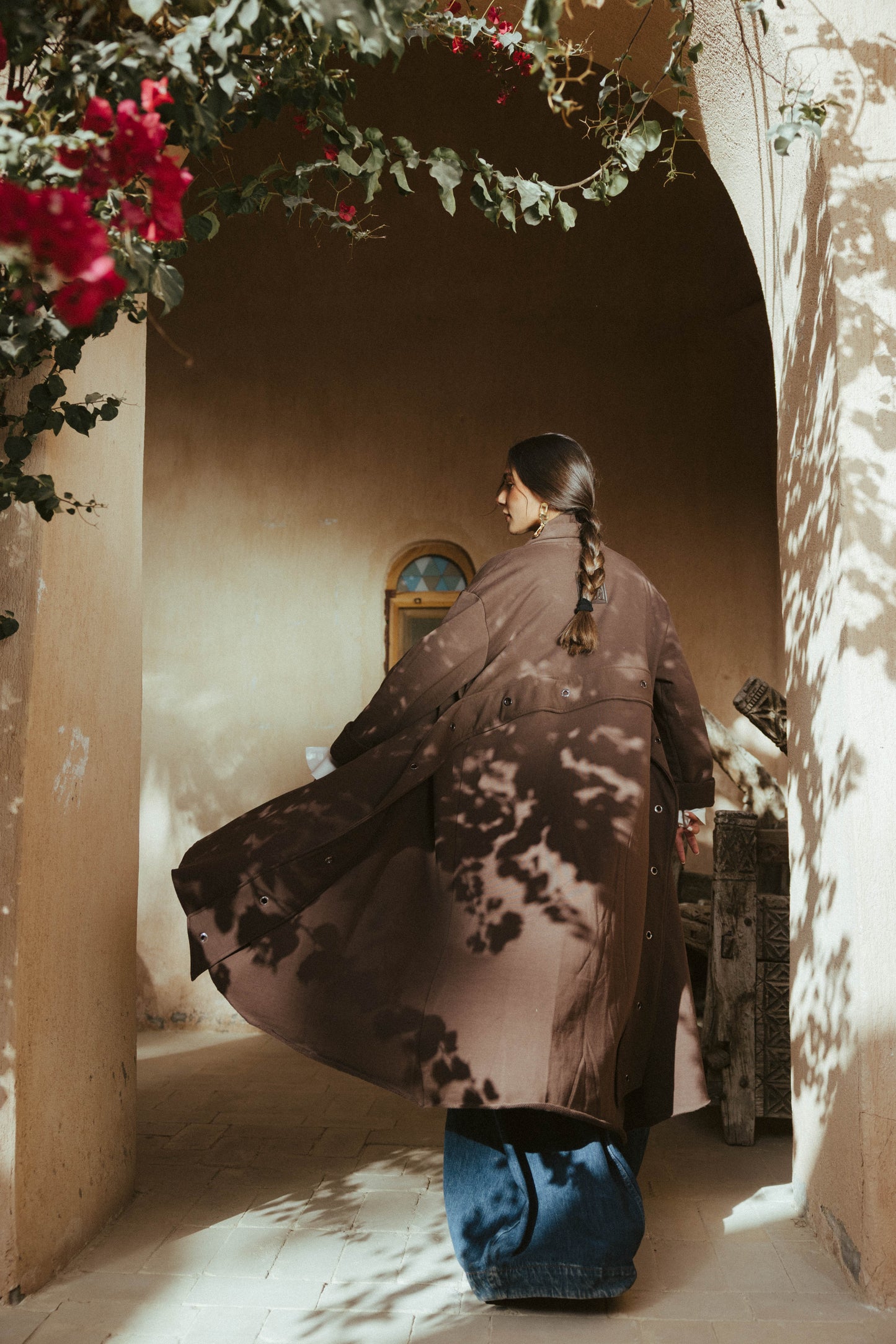 Qessa Kimono In Brown