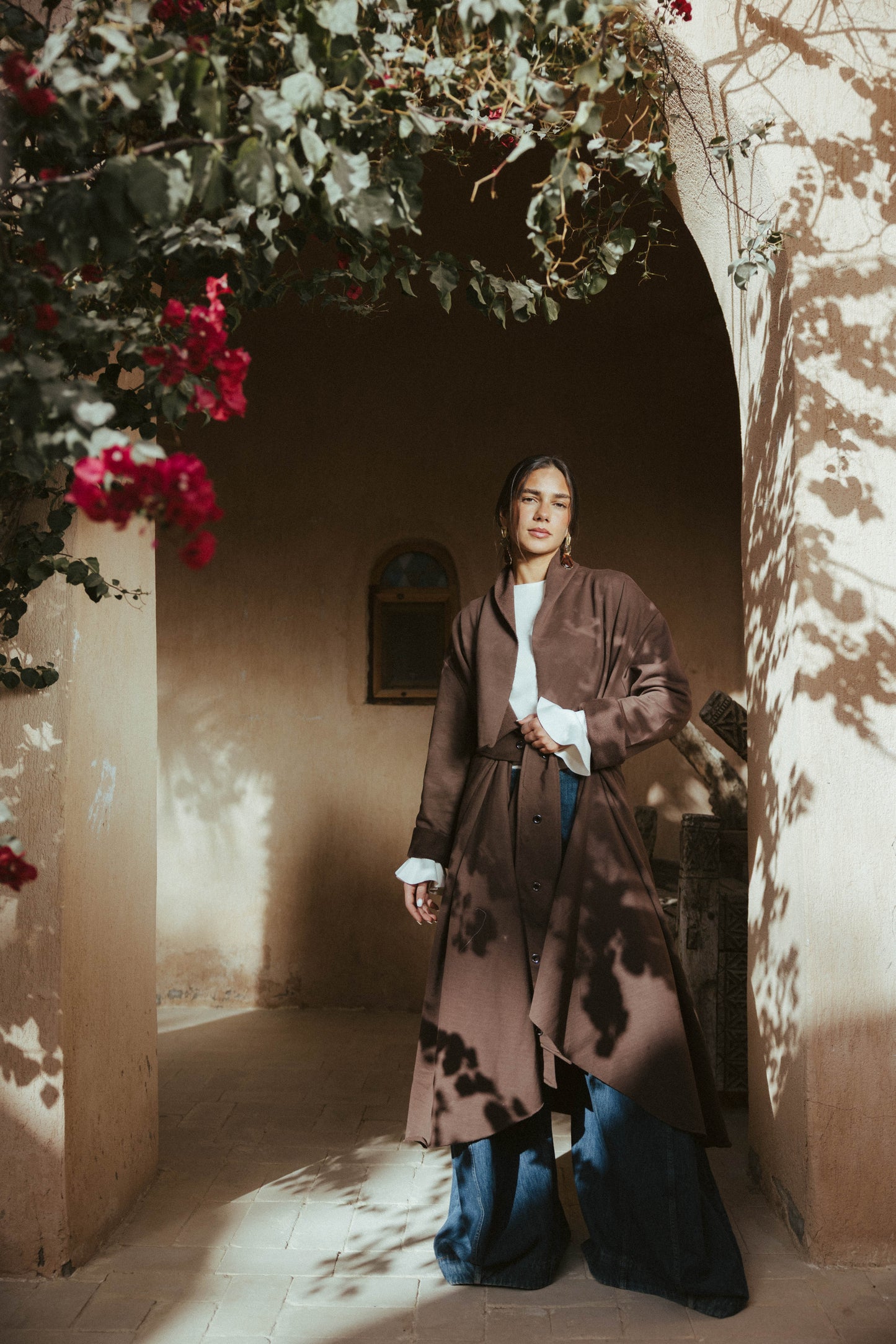 Qessa Kimono In Brown