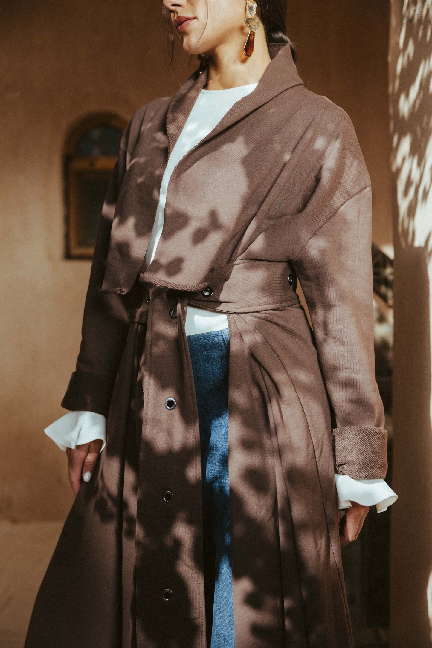 Qessa Kimono In Brown