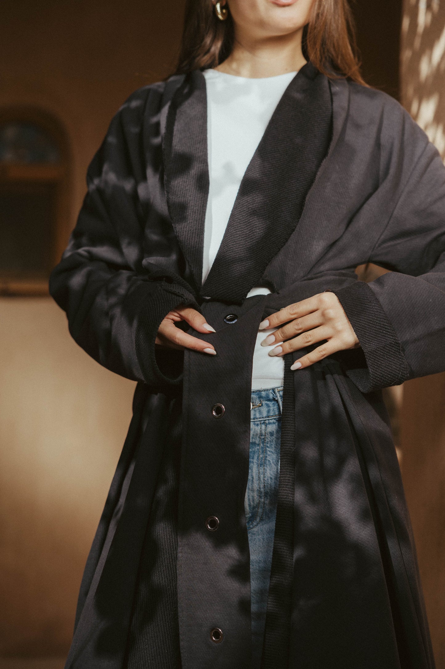 Qessa Kimono In Black