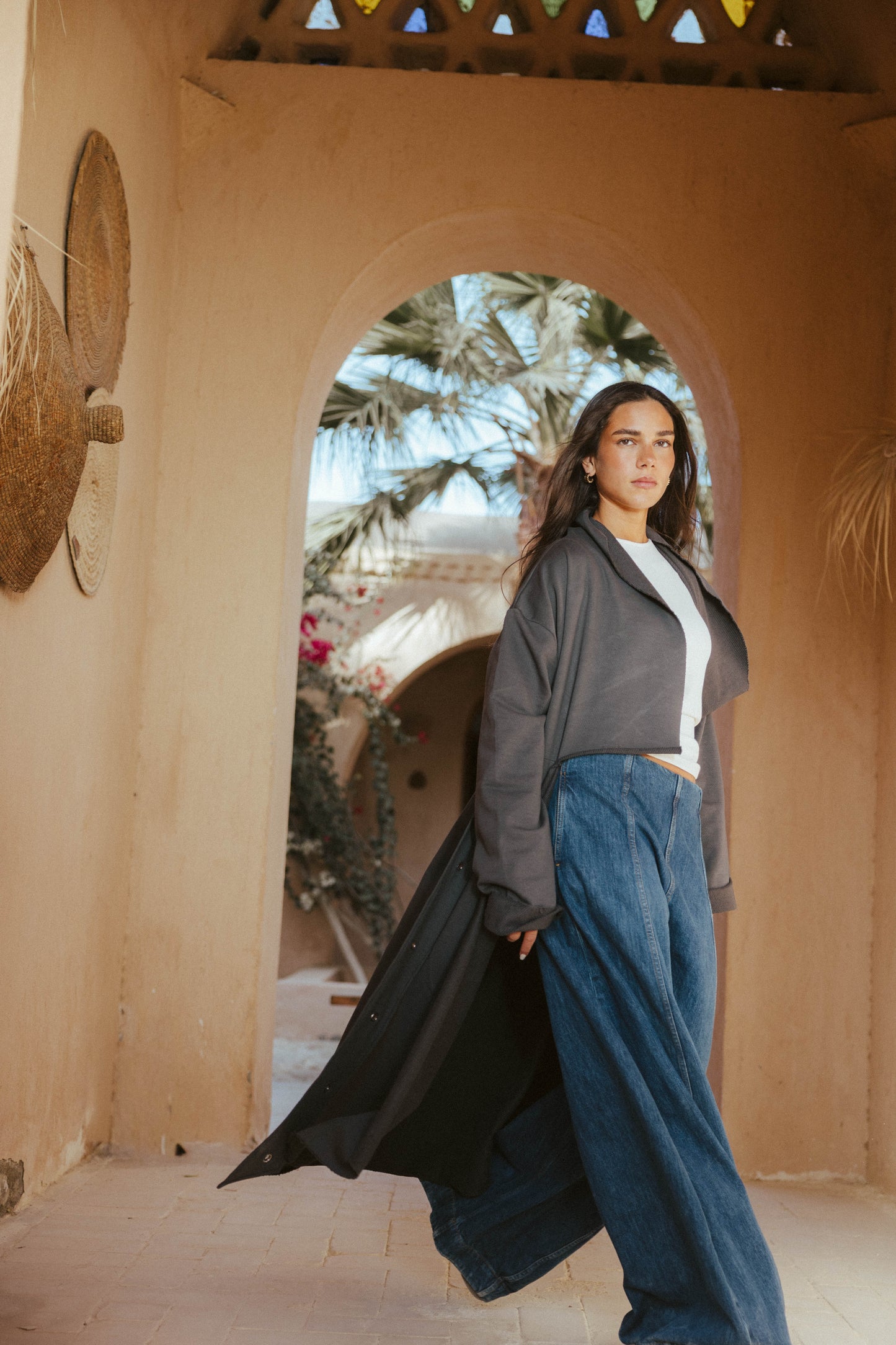Qessa Kimono In Grey