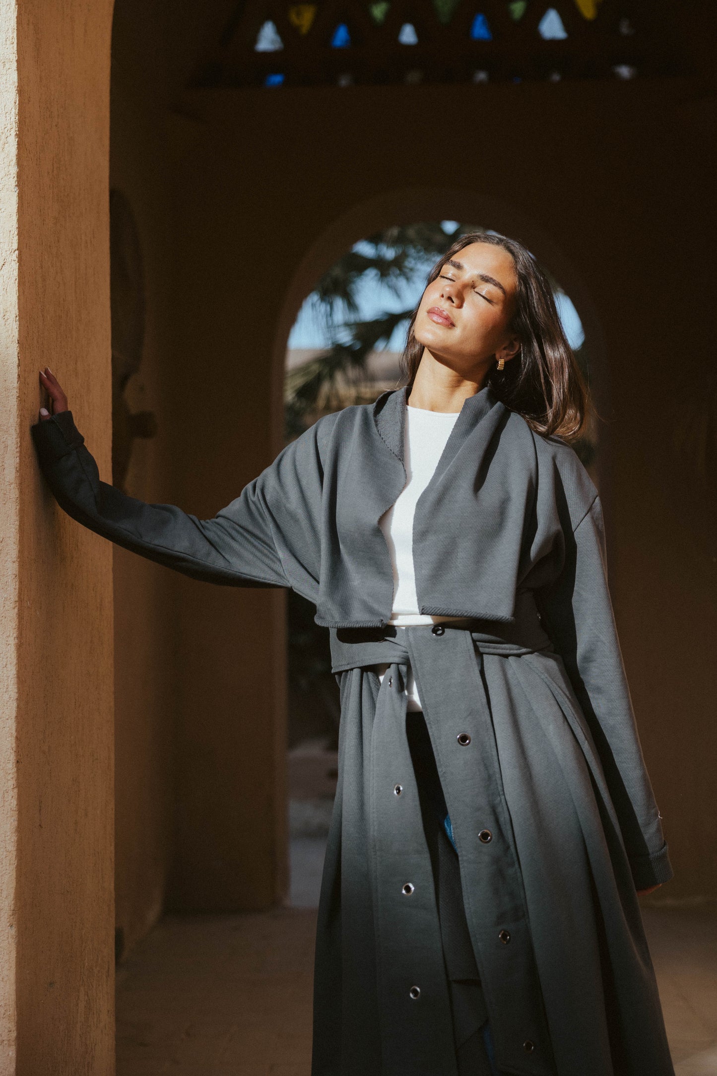 Qessa Kimono In Grey