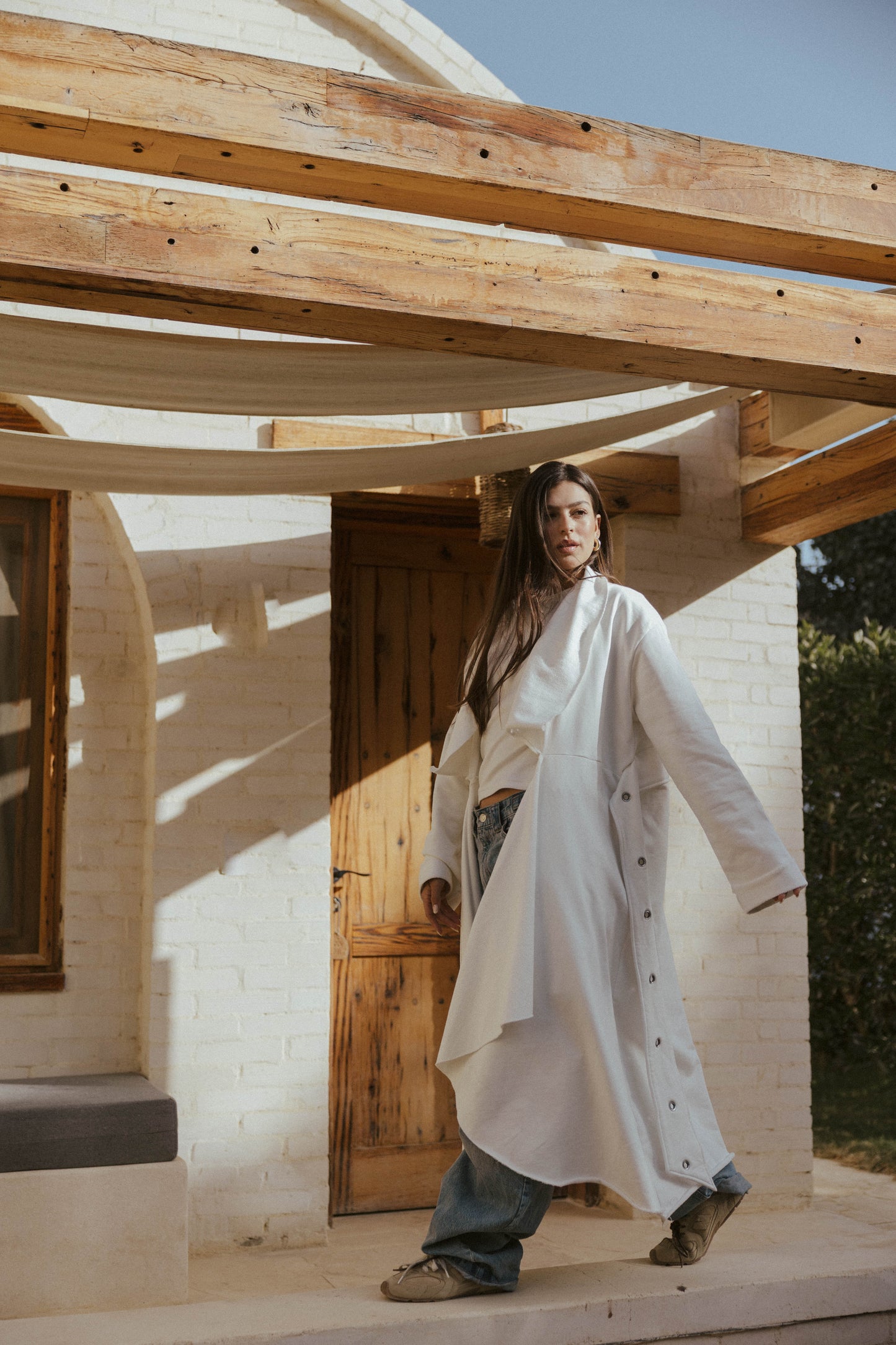 Qessa Kimono In Off-white