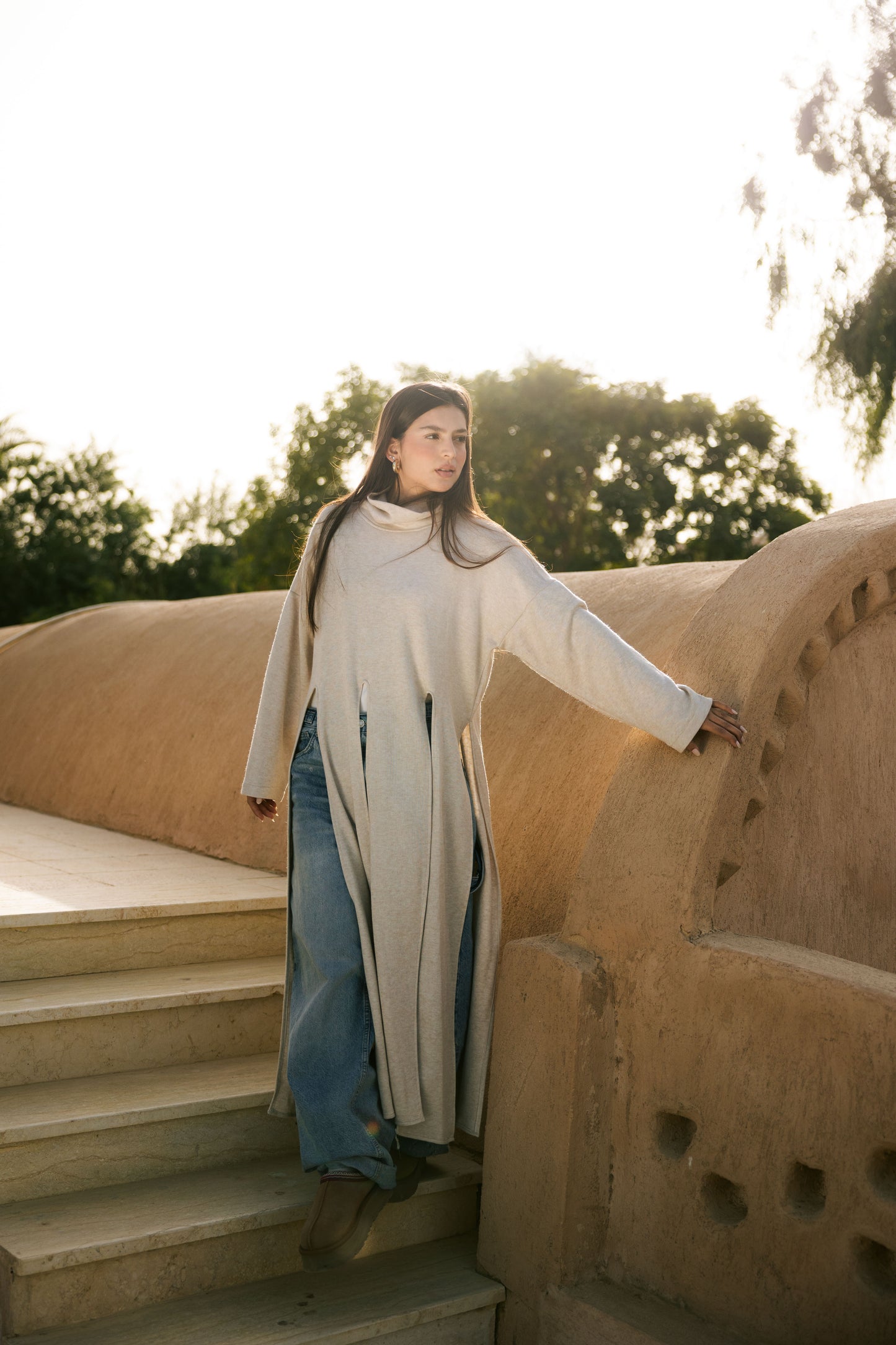 Lail Wool Top In Cafe