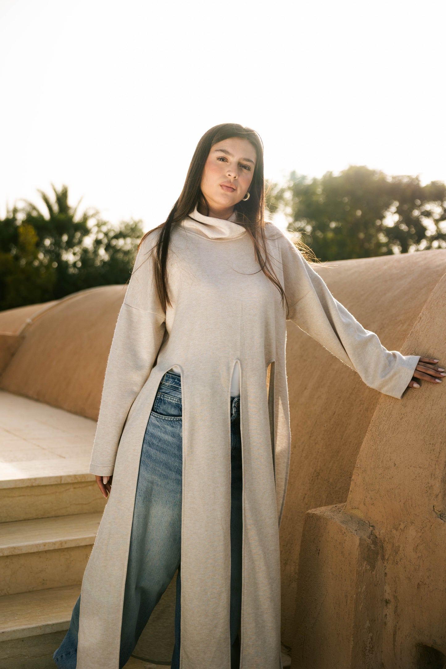 Lail Wool Top In Cafe