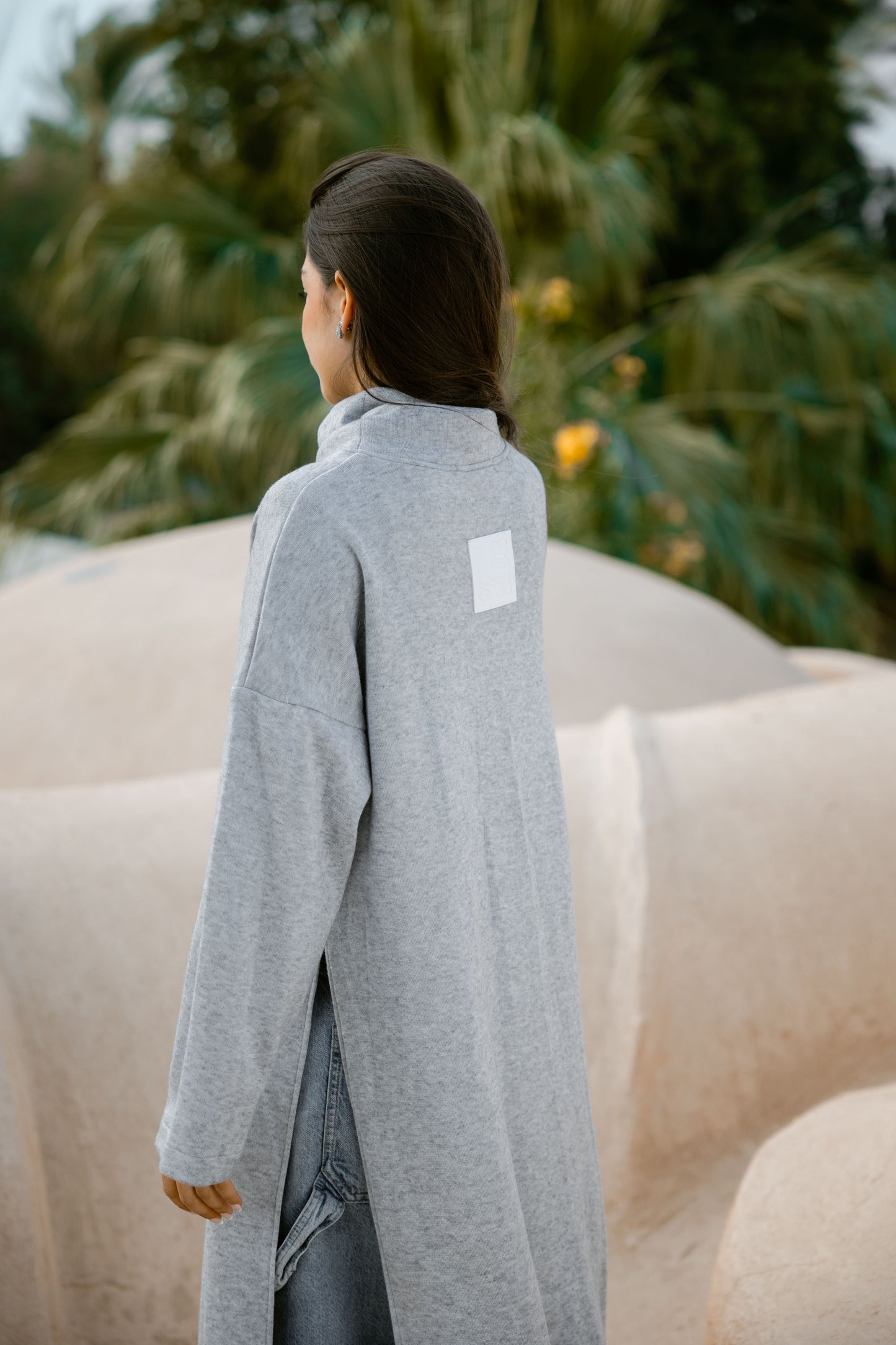 Lail Wool Top In Grey