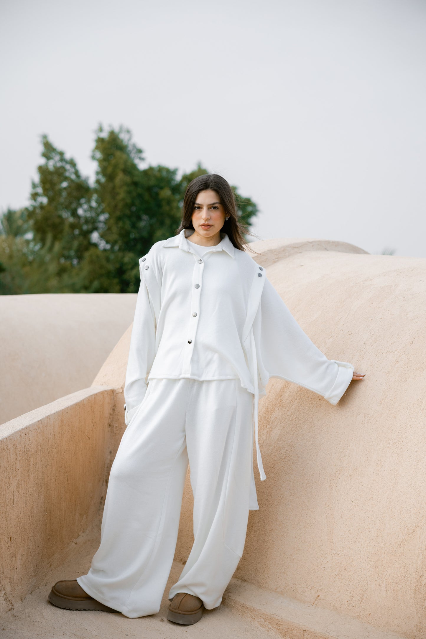 Njoom Wool Set In Off-white