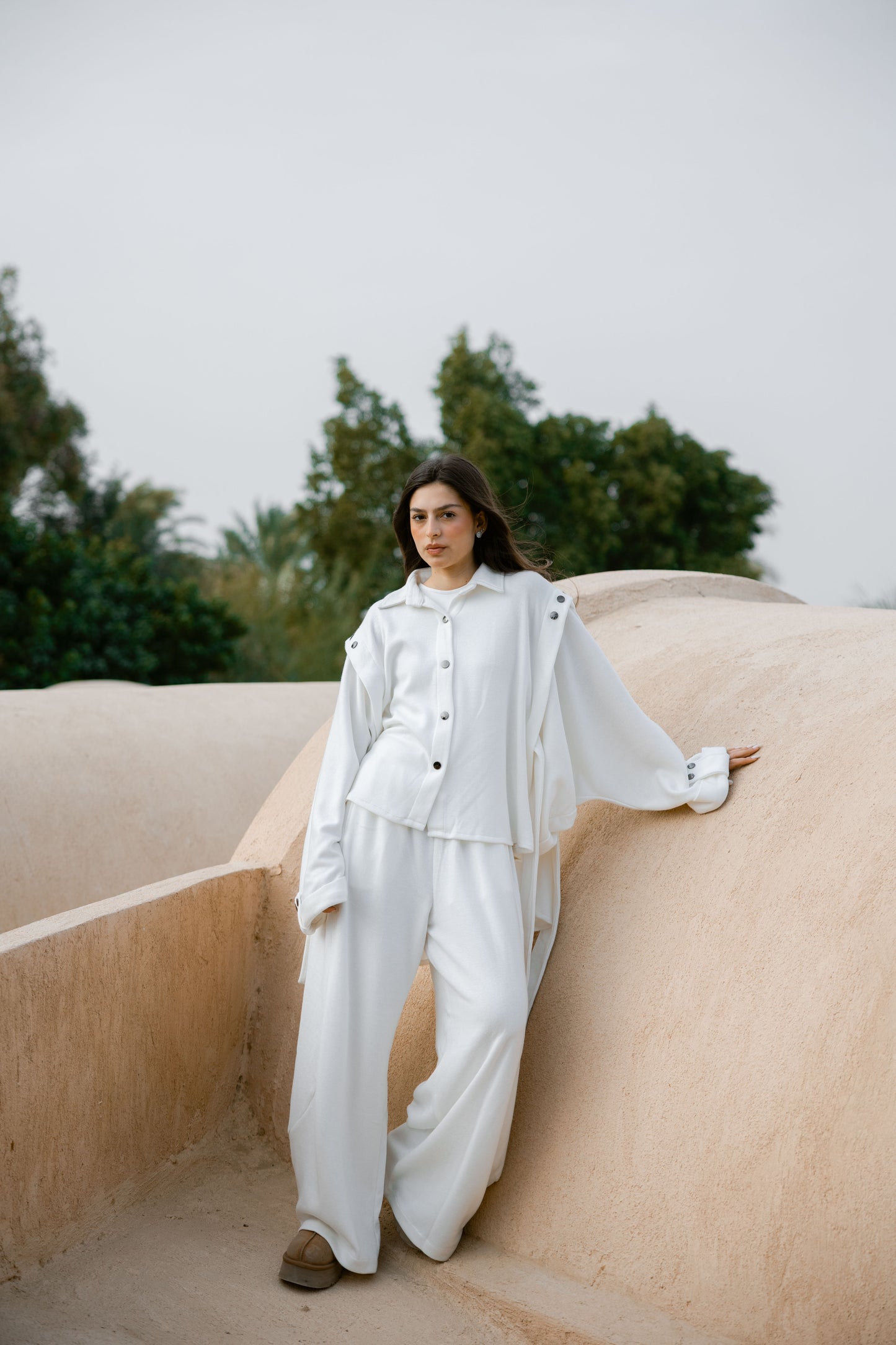 Njoom Wool Set In Off-white