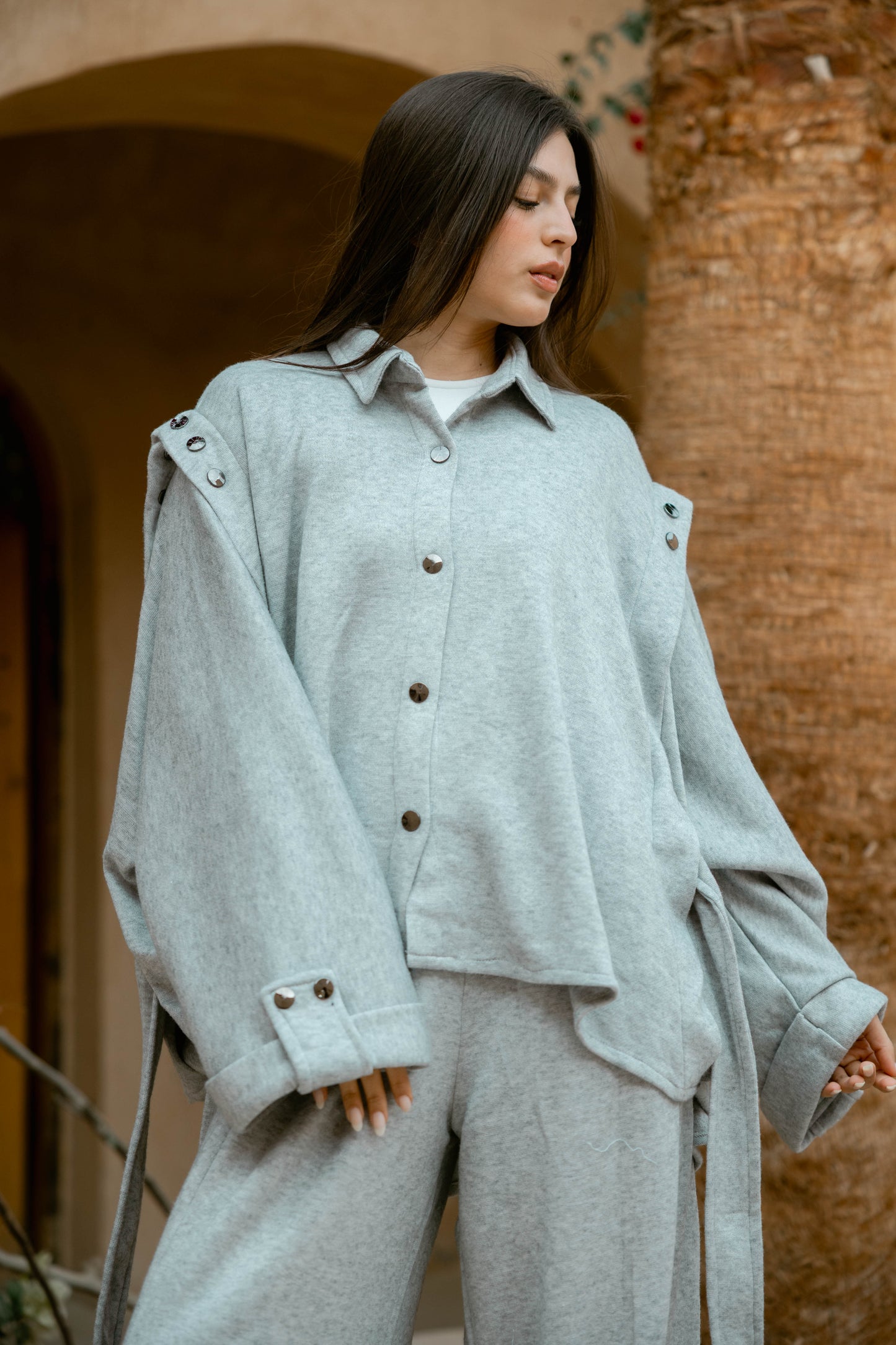 Njoom Wool Set In Grey